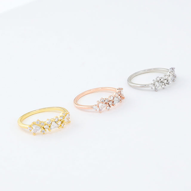 Gold, pink and silver diamond rings. Click the picture to get more products in Forever Young collection.