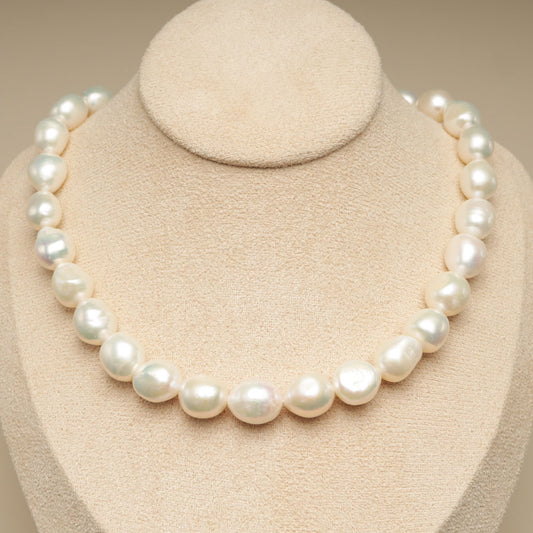 Freshwater 11-12mm Pearls String, Necklace Clasp as Free Gift