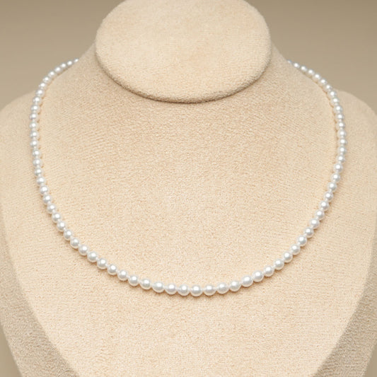 Freshwater 4-4.5mm Pearls String, Necklace Clasp as Free Gift