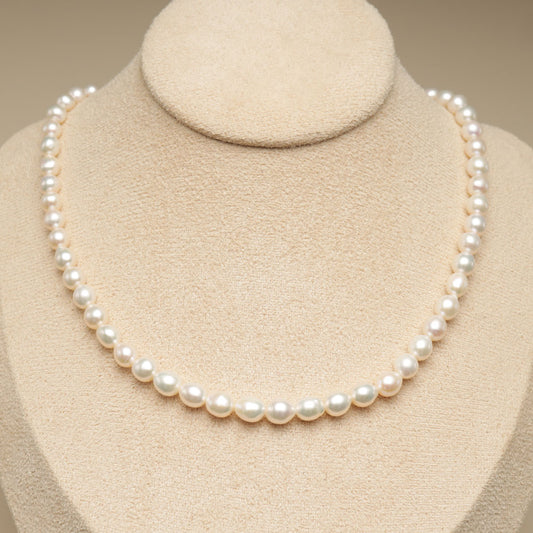Freshwater 5-6mm Pearls String, Necklace Clasp as Free Gift