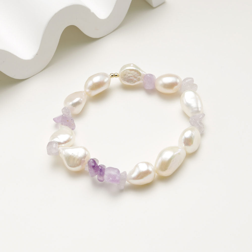 Amethyst crystal bracelet.
