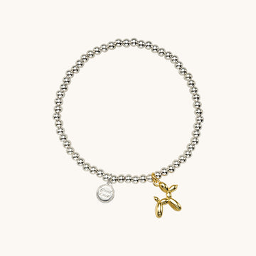 A bangle bracelets with charms.