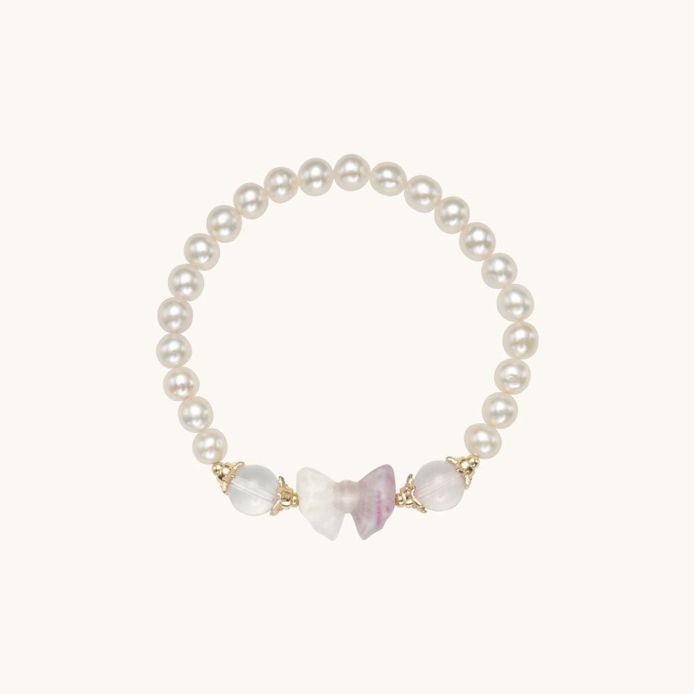 A beaded pearl bracelet.