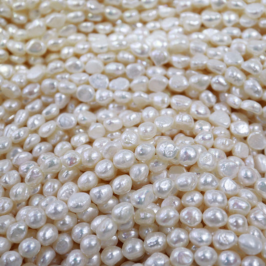 Freshwater 10-11 mm White Irregular Pearl Beads #10