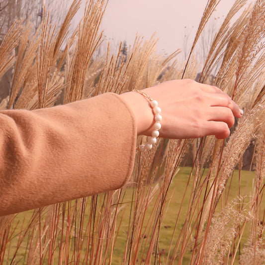 Guardian Angel Pearl Chain Braclet