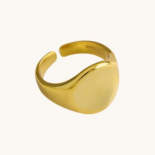 Simple Gold Signet Ring