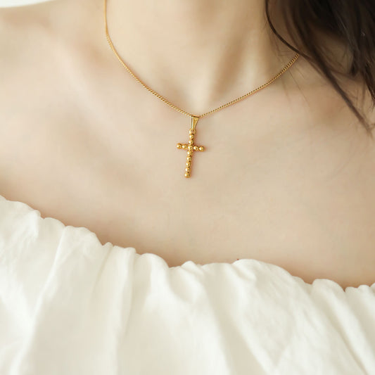 Beaded Cross Charm