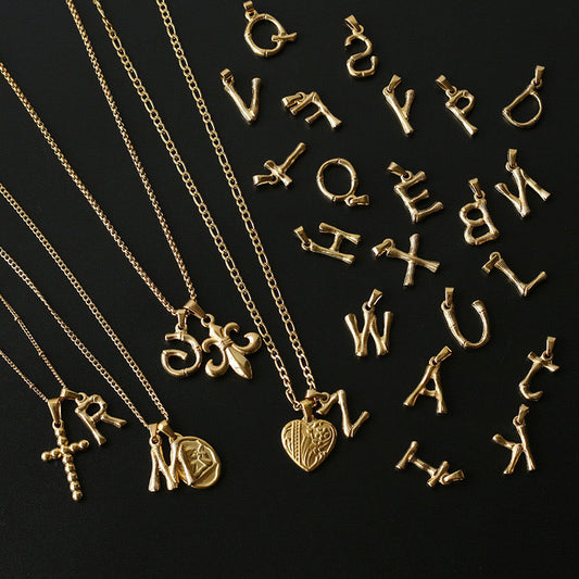Bamboo Joint Letter Charms