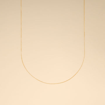 A gold neckalce chain
