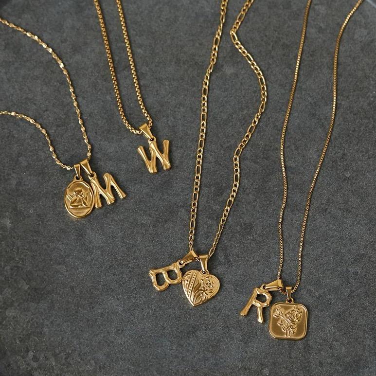 Gold plated letter charms.