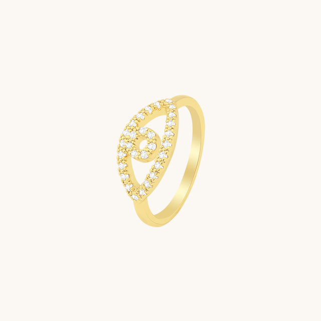 A diamond gold plated ring.