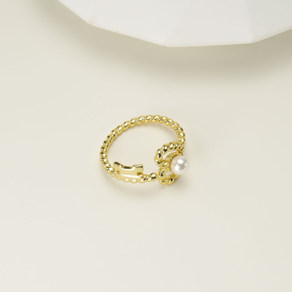 Gold plated ring.