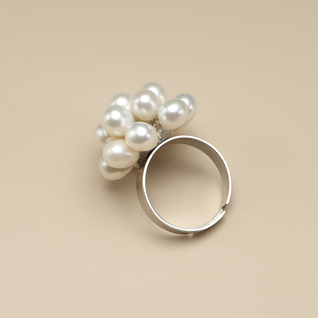 The back shot of handmade ring.