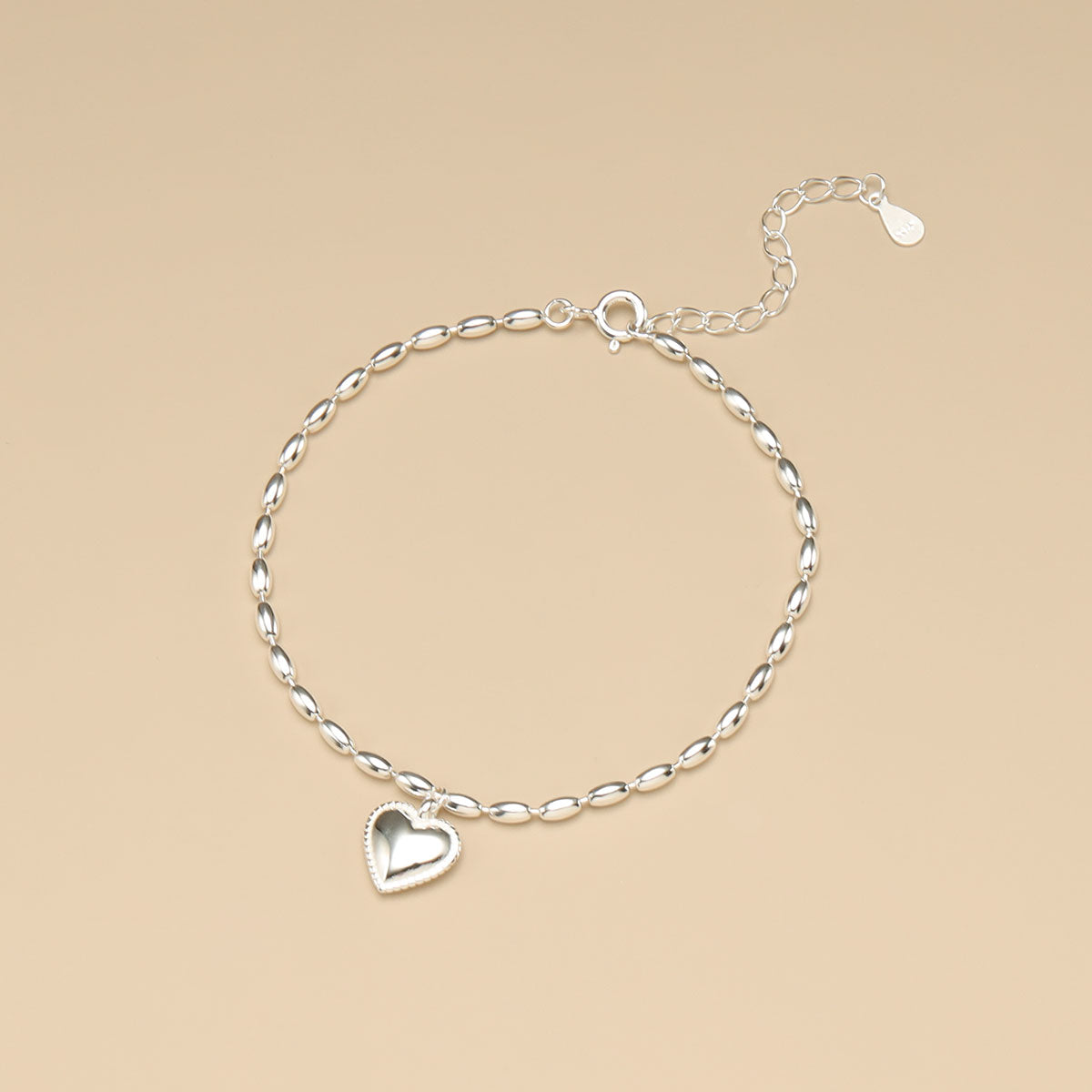 A heart friendship bracelet.