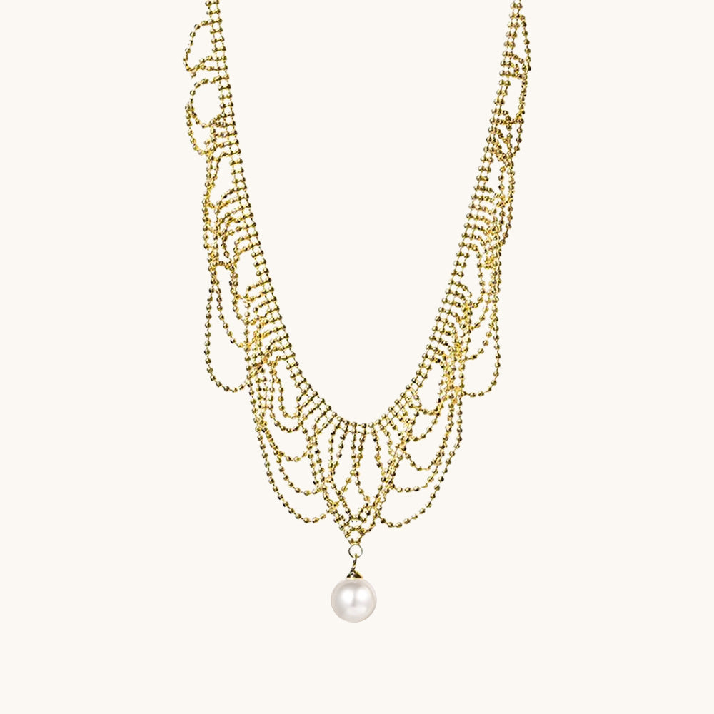 Gorgeous Lace Pearl Necklace
