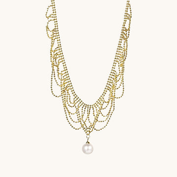Gorgeous Lace Pearl Necklace