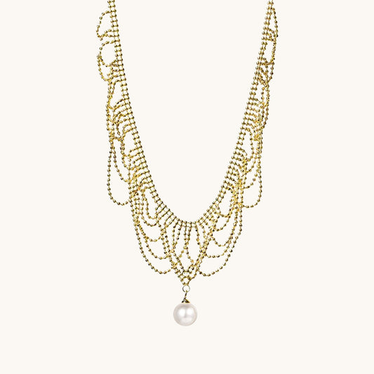 Gorgeous Lace Pearl Necklace