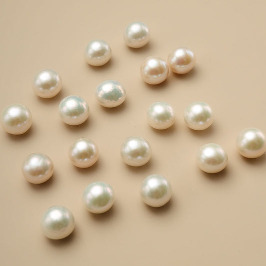 Freshwater 10-11 mm White Large Pearl Beads Set of 2 #1-2