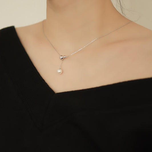 Wulu Series Adjustable Silver Pearl Necklace