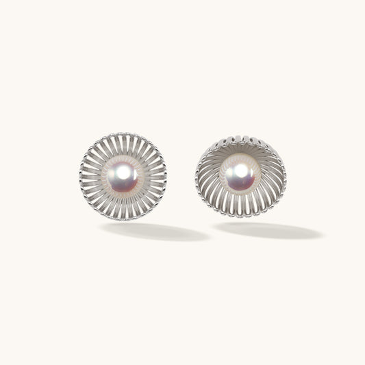 Burst Pearl Sterling Silver Studs Earrings