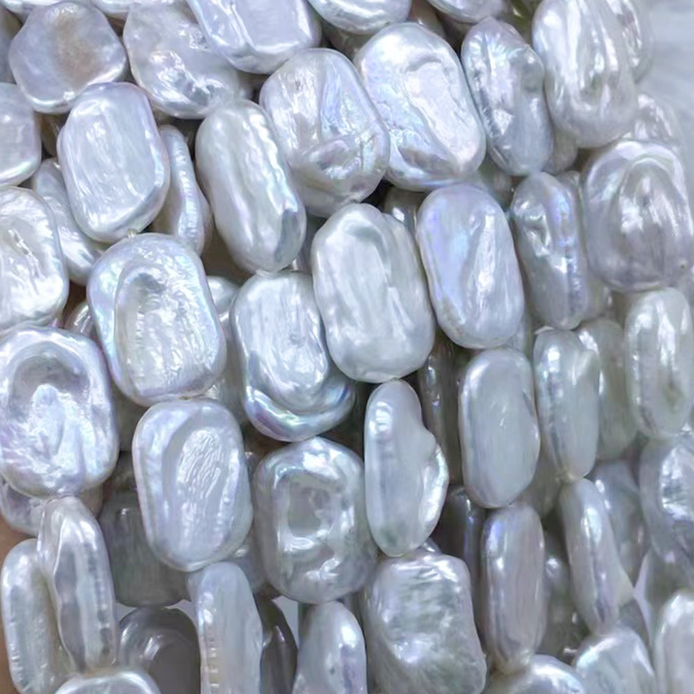 Rectangle pearl beads.