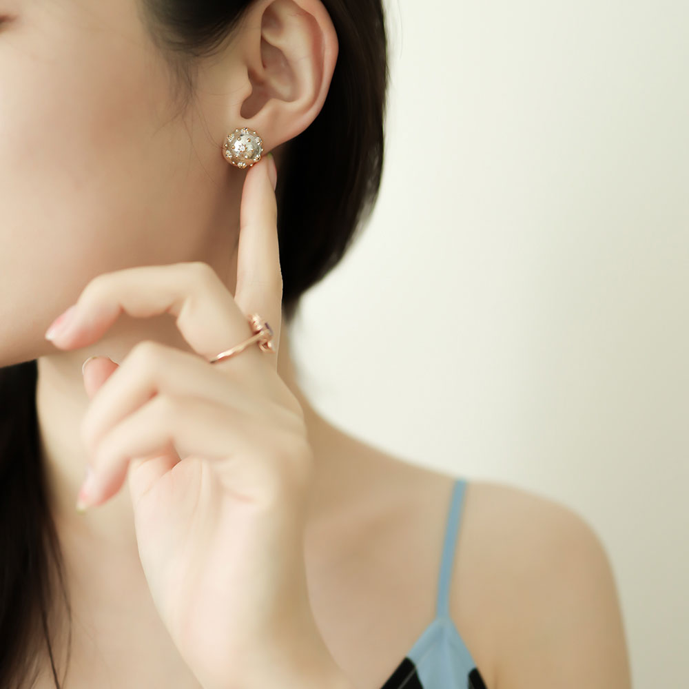 Silver earrings for women.