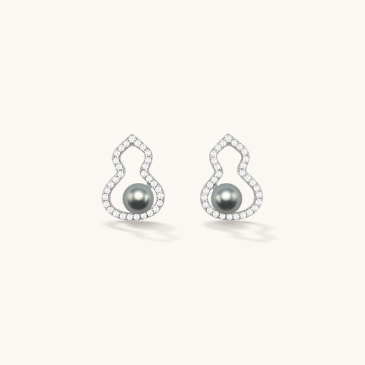 Wulu Series Pearl Silver Stud Earrings