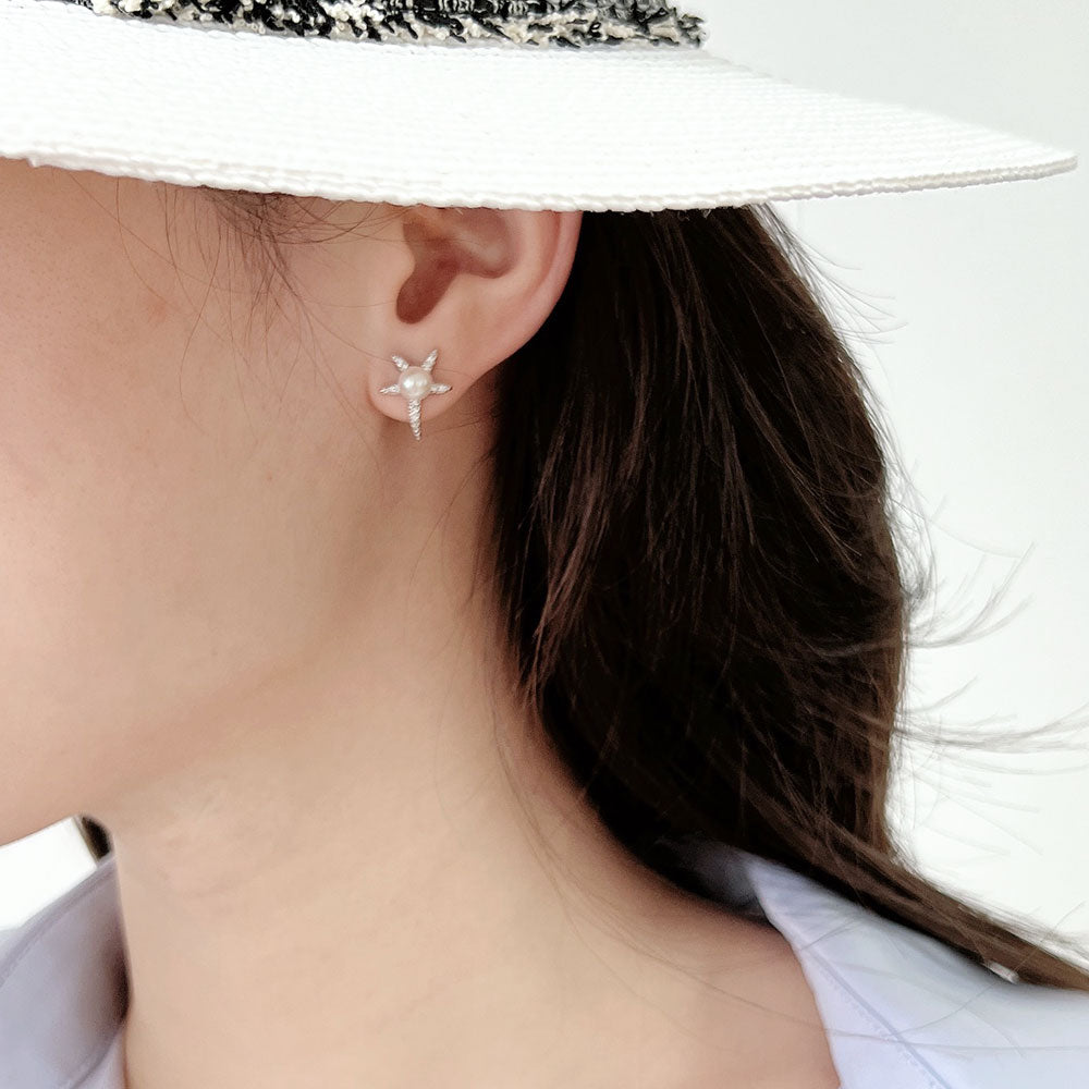 Women wear silver stud earrings.