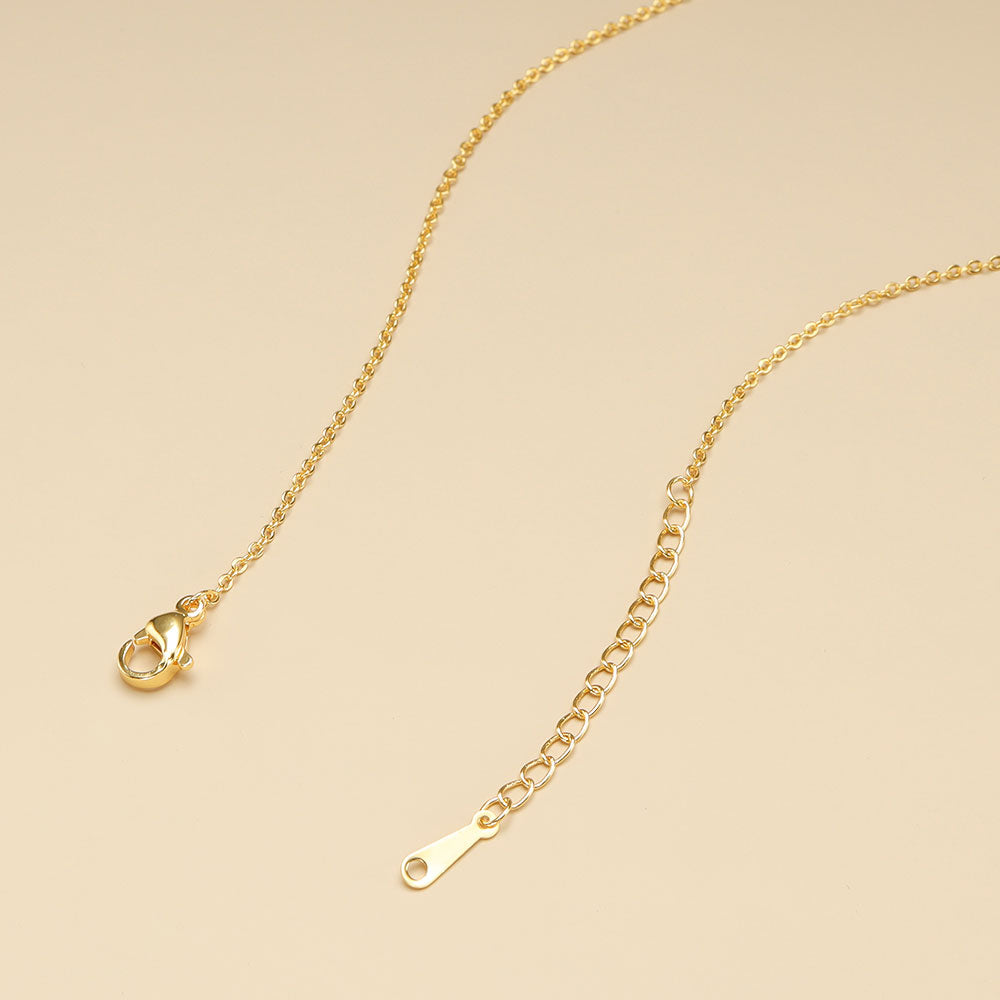 Simple gold chain with lobster claw clasp.