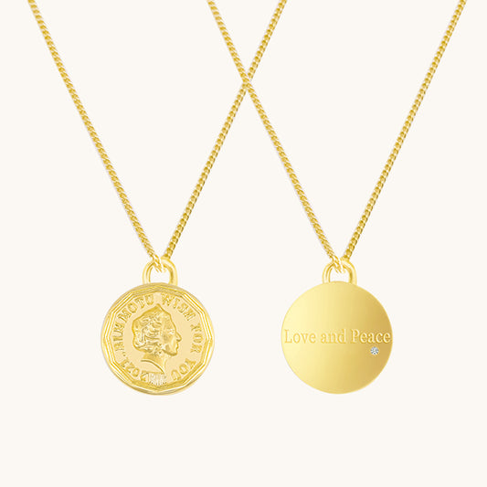 Wishing Coins Curb Chain Necklace