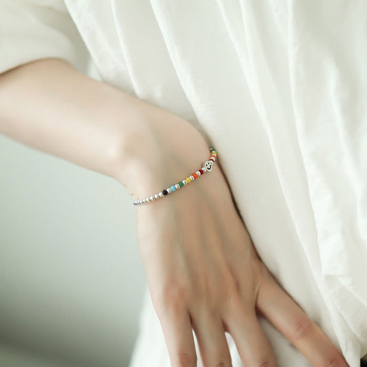 Smiley Face Rainbow Bracelet