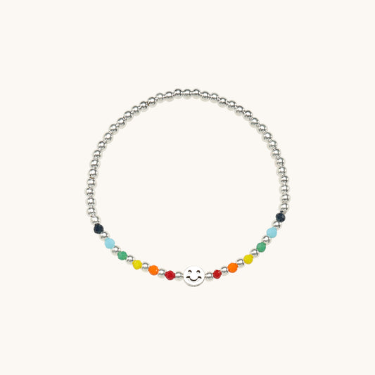 Smiley Face Rainbow Bracelet