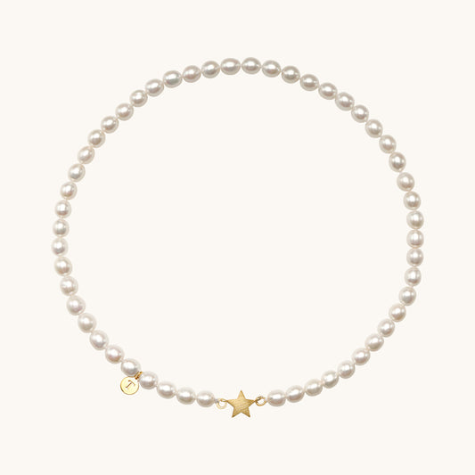 Magnetic Star Pearl Strand Necklace
