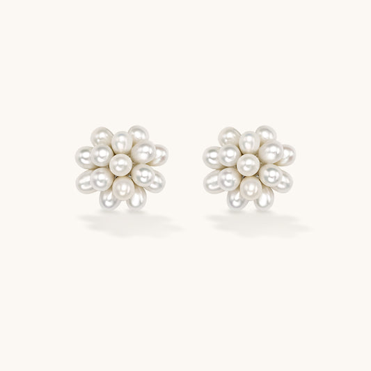 Popcorn Pearl Stud Earrings